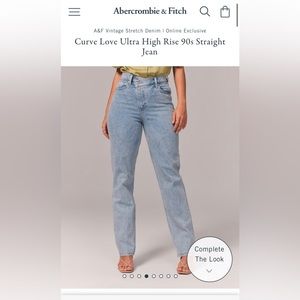 A&F  High Rise 90s Straight Jean- taking to consignment Friday, make me an offer